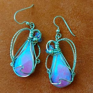 Gold dangle earrings